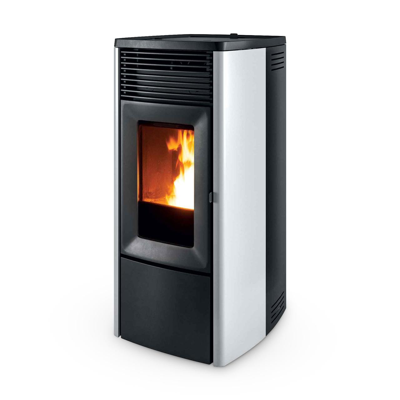 Pelletofen wasserführend MCZ Ego Hydro Matic 8 R 8 kW - Ausführung: White metal_302