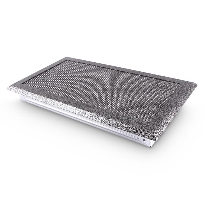 Kaltluftgitter 19x34 cm Kamin Lüftungsgitter Ofen Gitter Silber Antik