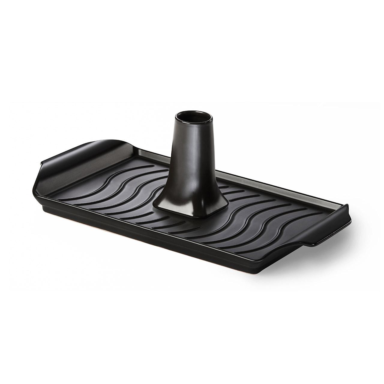 Grillzubehör Napoleon Keramische Grillplatte mit Geflügelaufsatz 43x25 cm