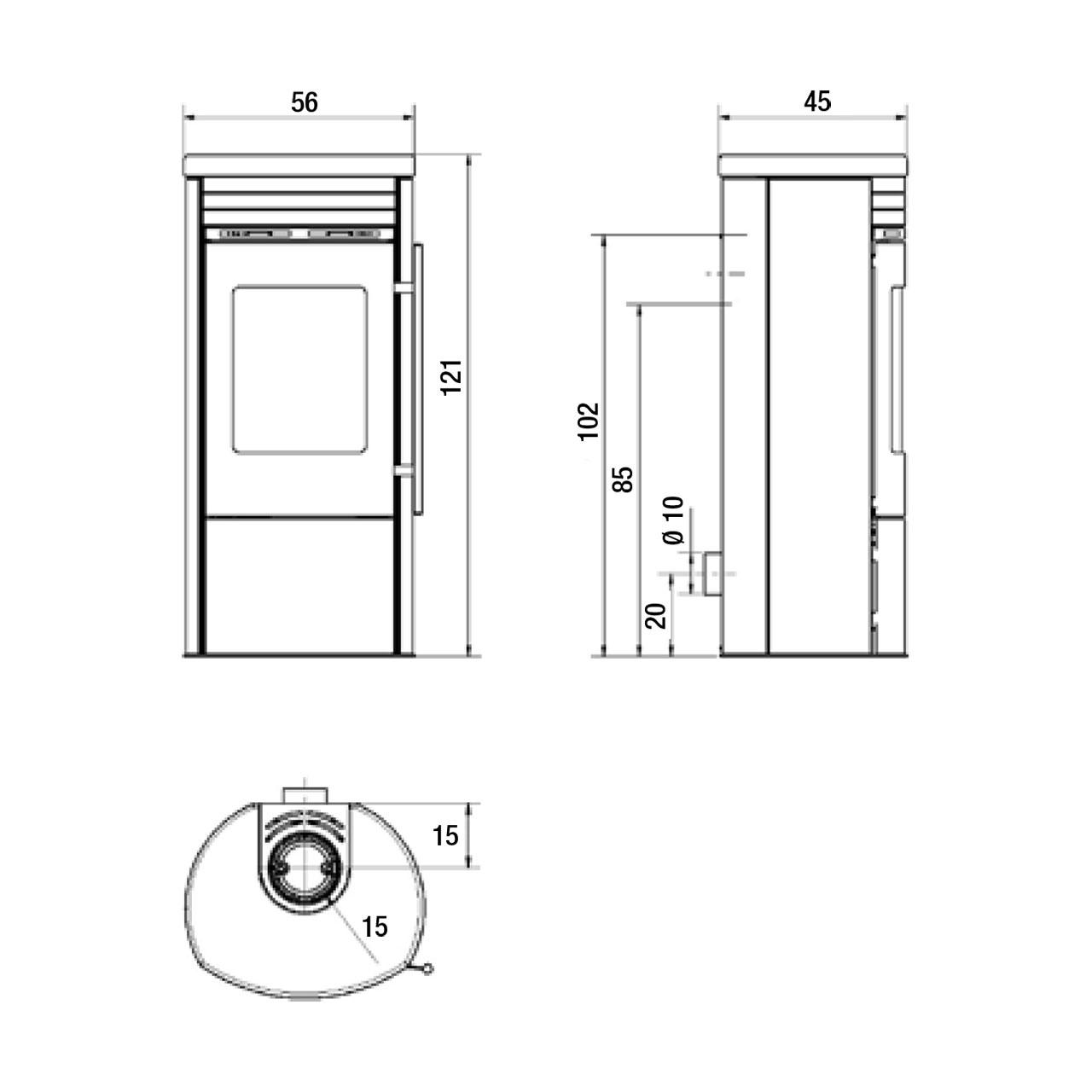 Speicherofen Koppe Karabo XL Naturstein 7 kW - Ausführung: Speckstein/Korpus Gussgrau