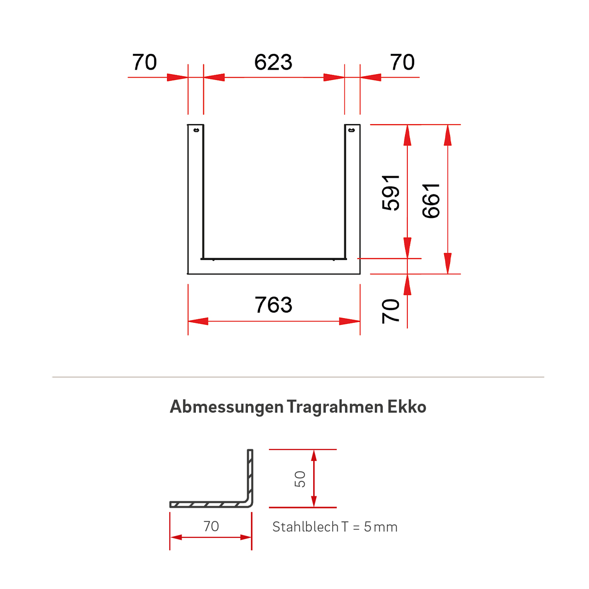 Tragrahmen für Türhöhe 51 cm (Art. 7052896)