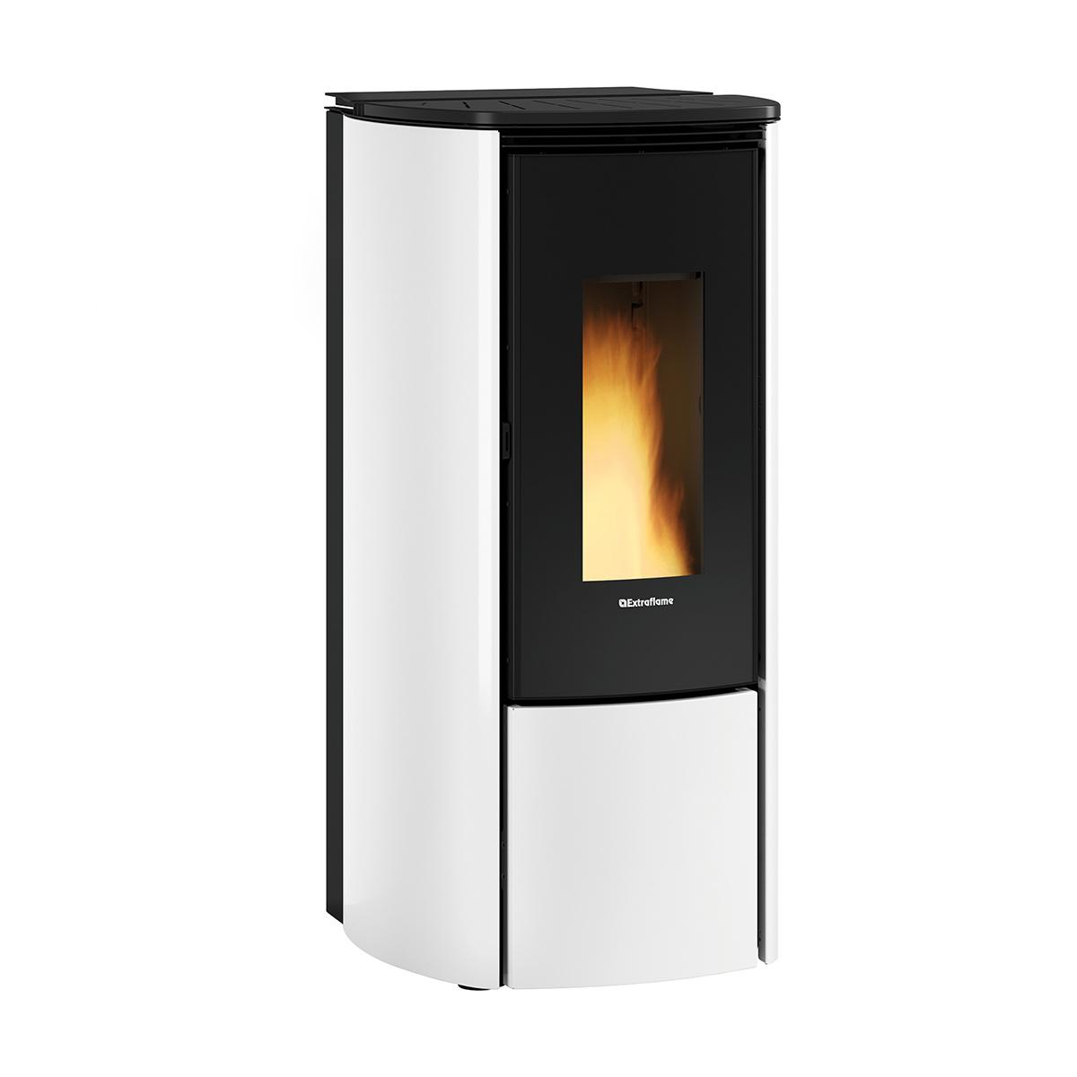 Pelletofen Extraflame Evolution Line Katia 9 mit 9 kW - Verkleidung: weiß