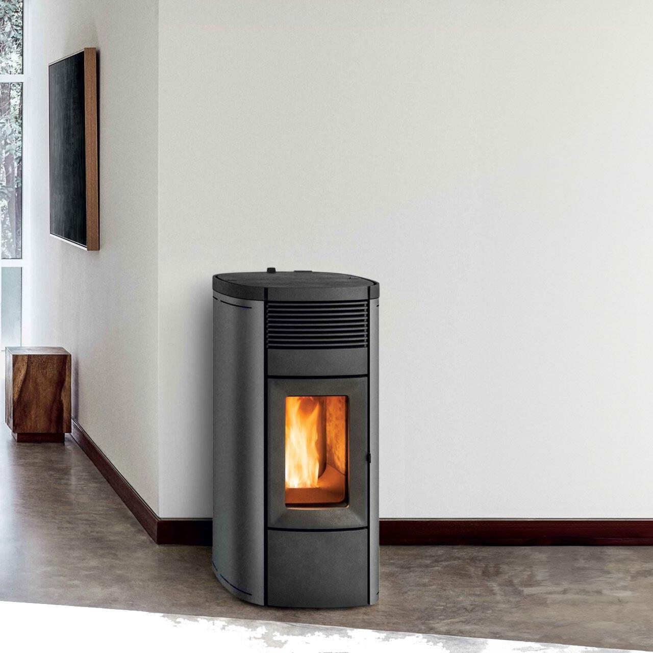 Pelletofen MCZ Musa Comfort Air Matic 12 Core R 12 kW - Ausführung: 313 Silver metal