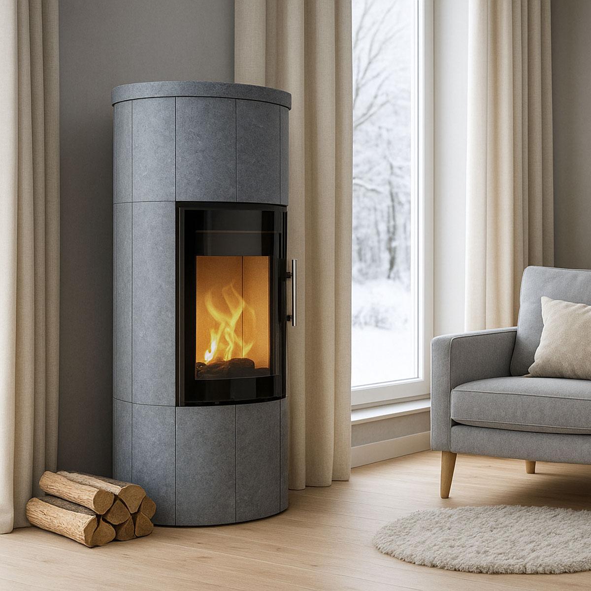 Speicherofen Lotus Maestro 1 Speckstein 6 kW - Ausführung: Tür Schwarz