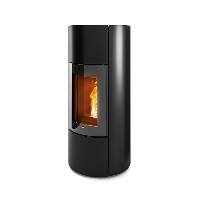 Pelletofen MCZ Mood Comfort Air Matic 8 Core R 8 kW - Verkleidung: Black Metal