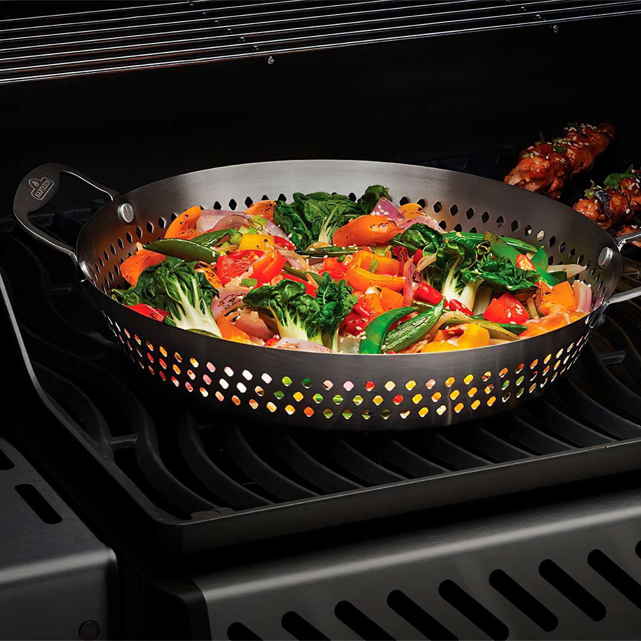 Grillzubehör Napoleon Edelstahl Gemüsekorb Grill Wok