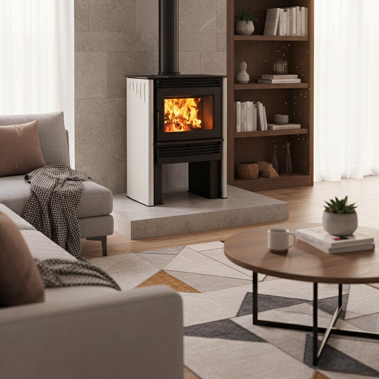 Kaminofen Pacific Energy Neo 1.6 LE 9 kW - Ausführung: Metallic Schwarz