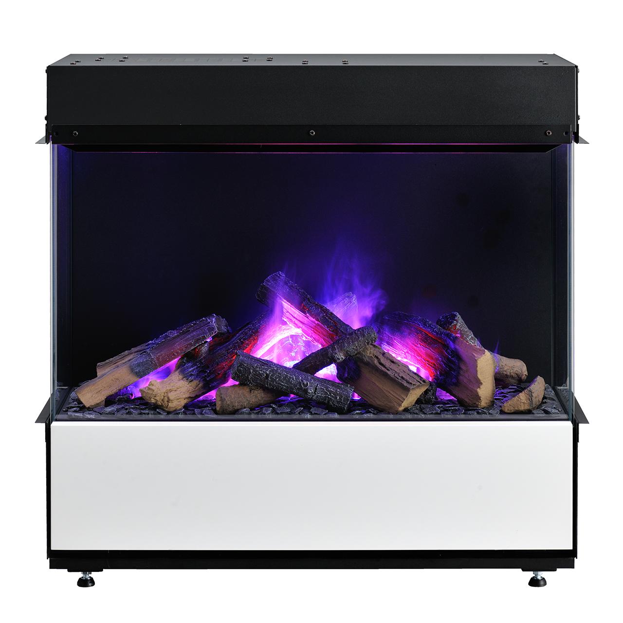 Dimplex 3 Step Multi Optimyst Elektrokamin - 3-seitiger Design Einbaukamin mit realistischem Wasserdampf-Flammenbild & App-Steuerung