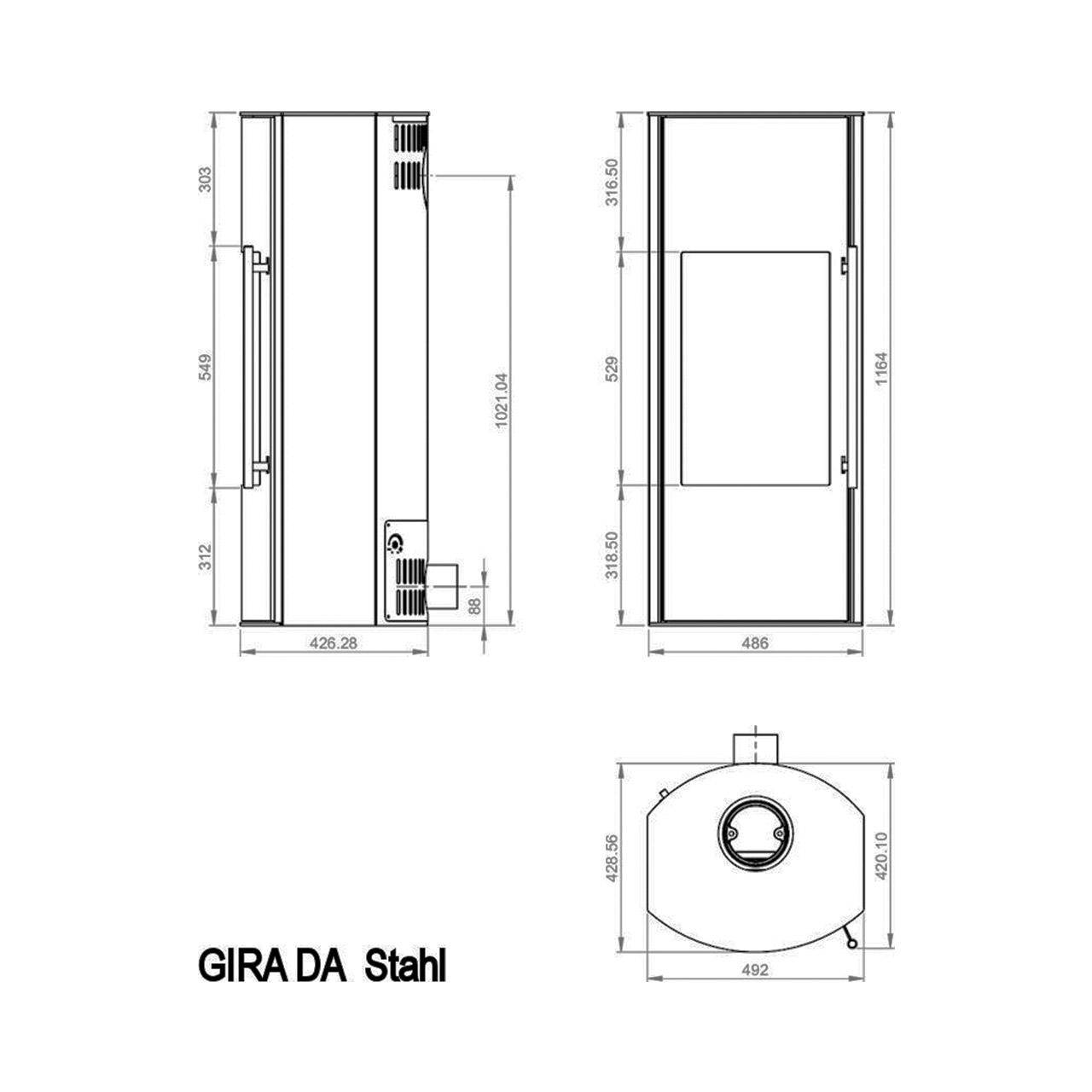 Kaminofen Skanderborg Gira DA 6 kW inkl. Speicher