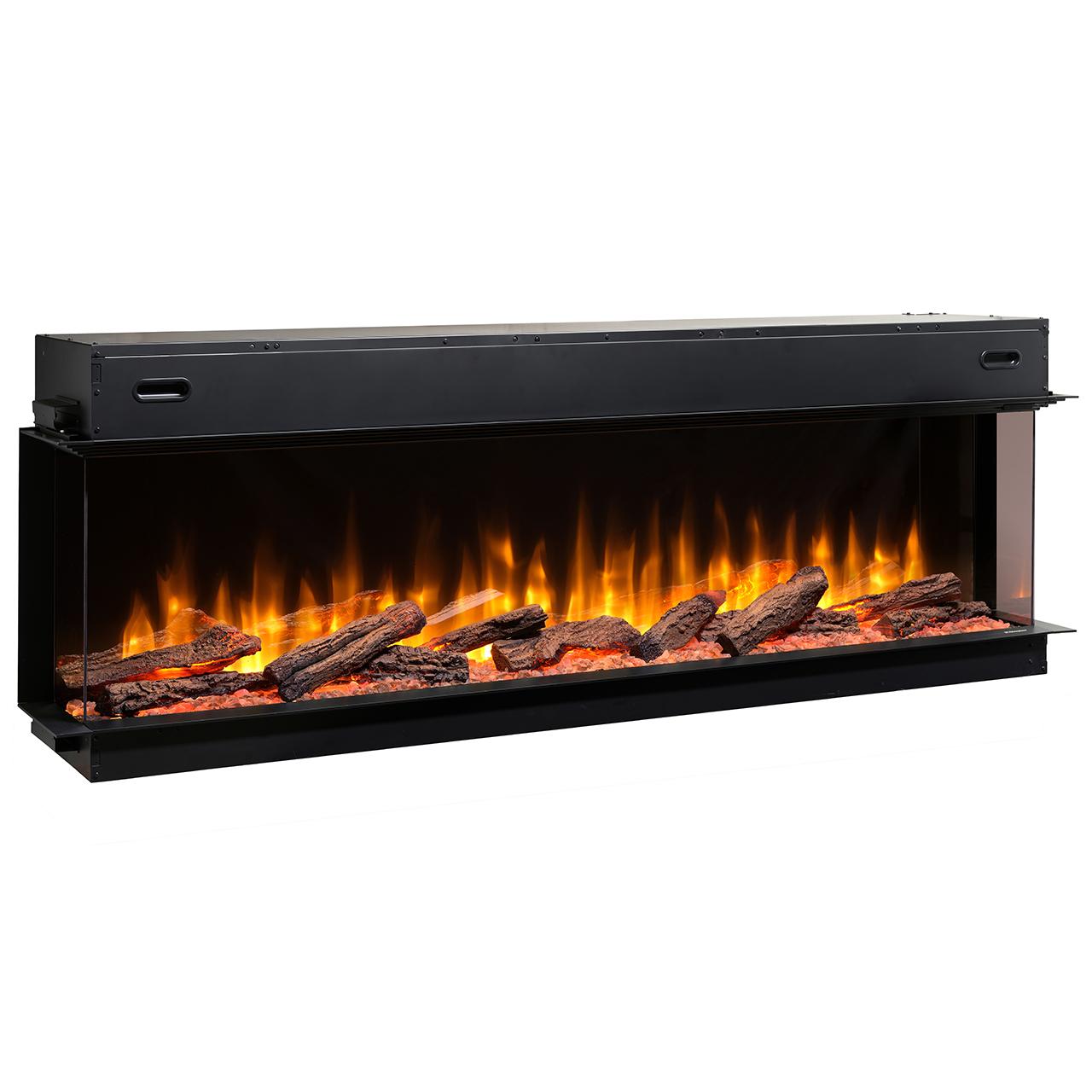 Dimplex Ignite Ultra 74 Elektrokamin - 3-seitiger Panorama-Einbau mit Optiflame-Technologie, App-Steuerung und Soundeffekt