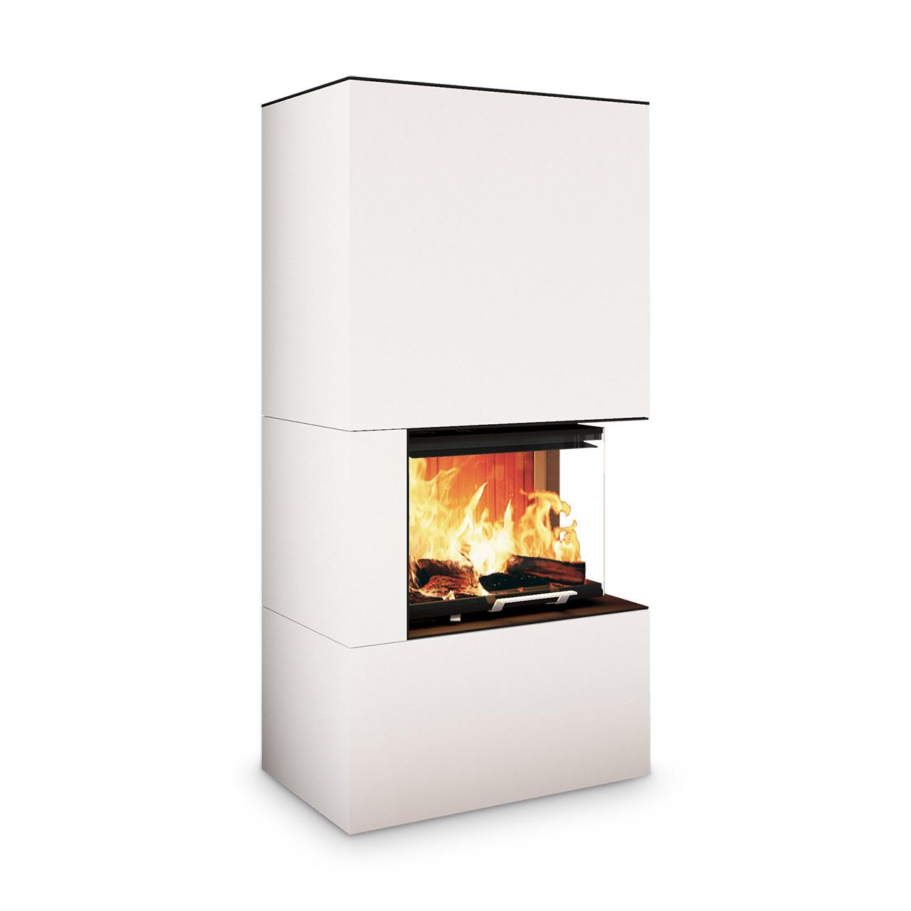 Kaminbausatz Neocube C10 7,8 kW - Oberteil: Arctic White - Unterteil: Arctic White
