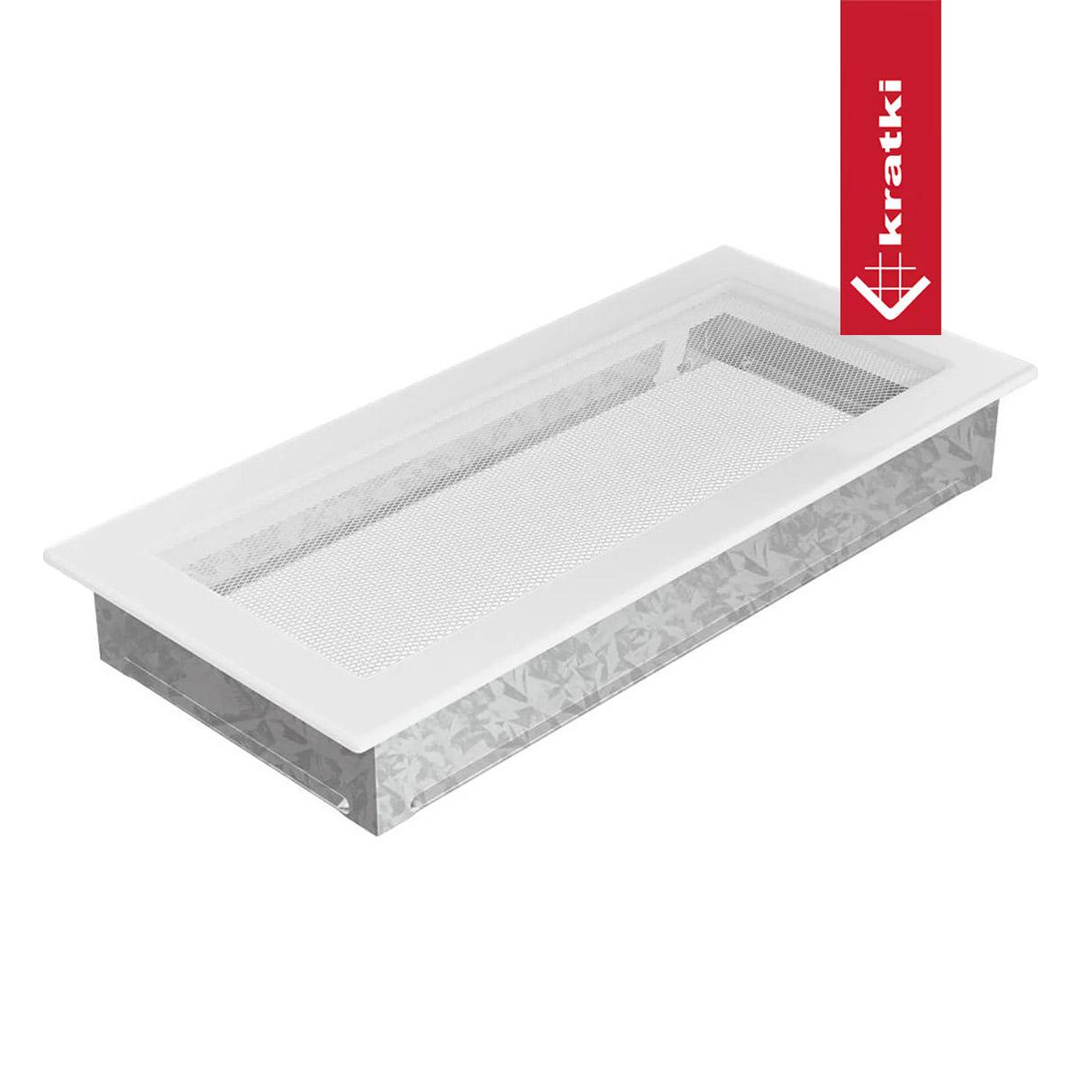 Kratki Kaltluftgitter rechteckig - Größe: 17 x 37 cm - Farbe: Weiß