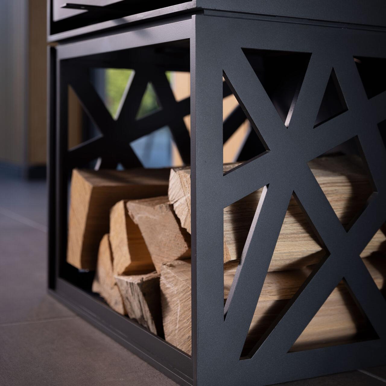 Kaminofen Trimline Woody Orbit mit 6,4 kW - Ausführung: mit Designsockel