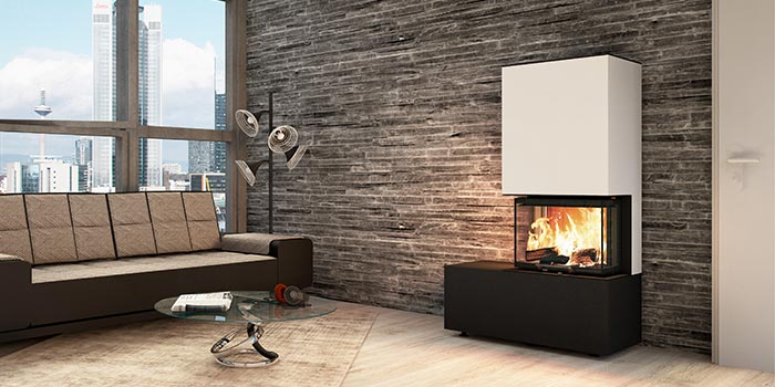 Kaminbausatz Neocube P13 Montagebeispiel