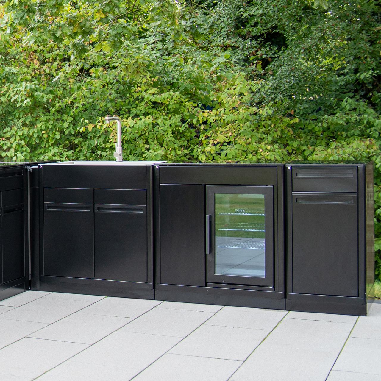 Outdoorchef Heat Gasflaschenschrank, schmal - Arbeitsplatte: Granit
