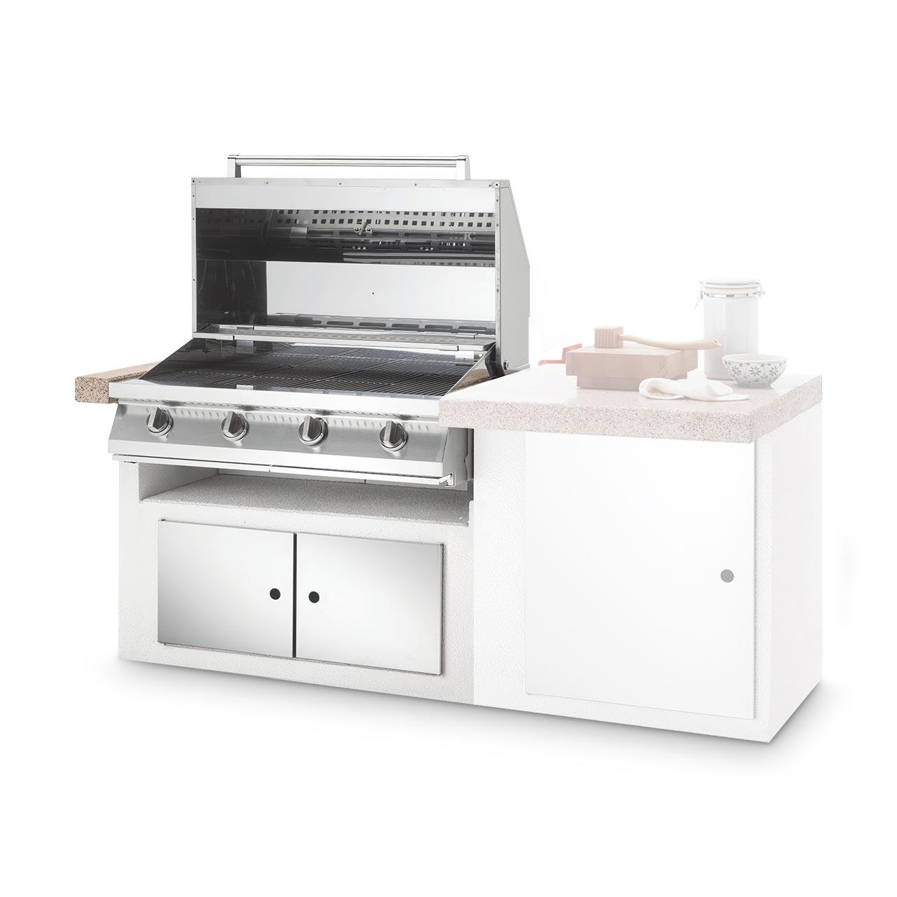 Outdoorküche Palazzetti Gasgrill Modul 90 Gas-Kochsystem - Ausführung: Stellfläche Farbe Rot