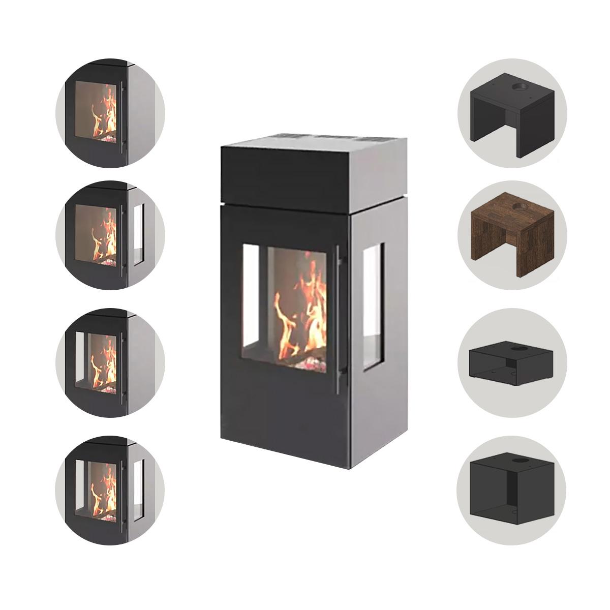 Kaminofen Cera Design Galileo Stahl mit 5,5 kW