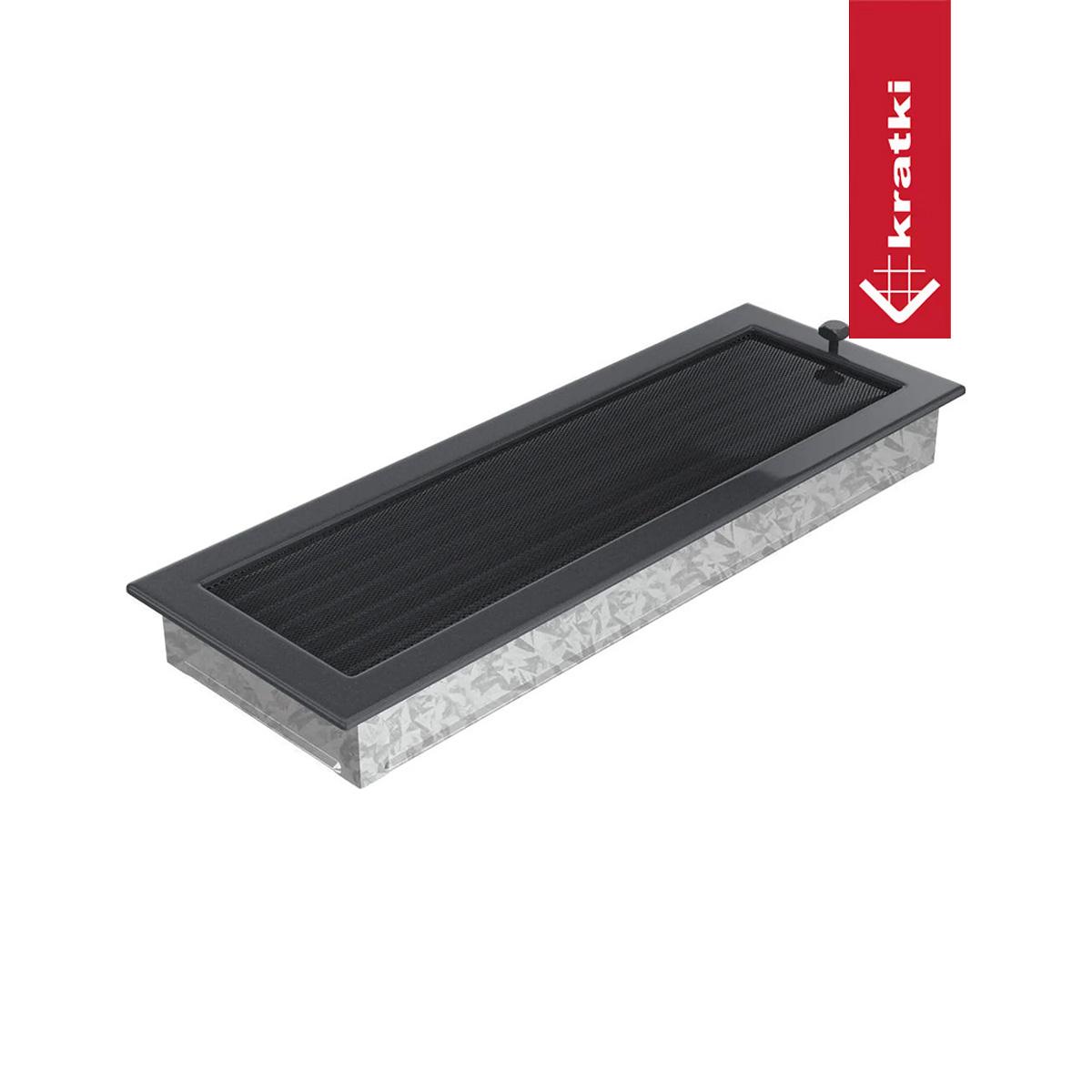 Kratki Warmluftgitter rechteckig - Größe: 17 x 49 cm - Farbe: graphit