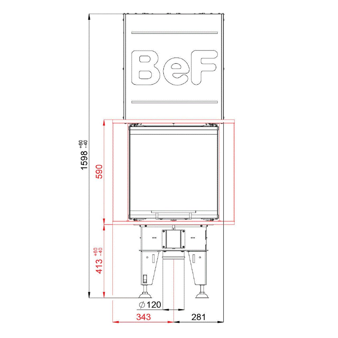Kamineinsatz BeF Therm V 6 U 6 kW