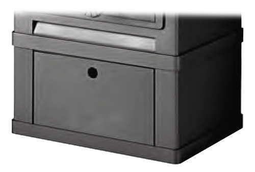 Brennholzsockel, schwarz