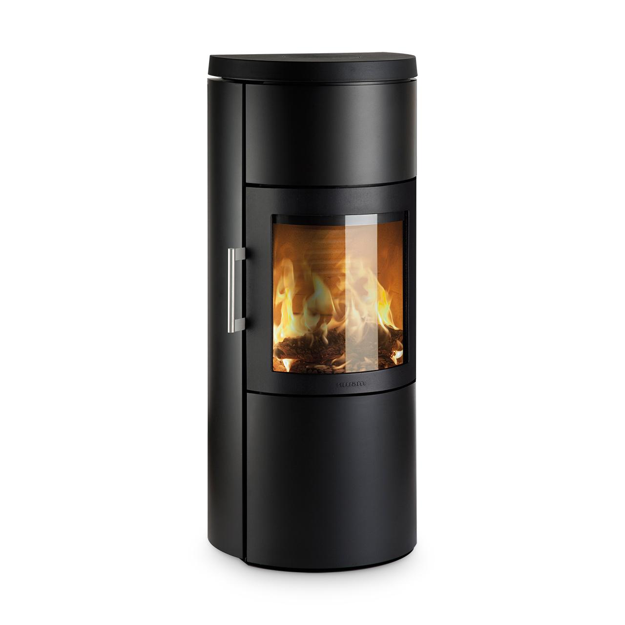 Kaminofen HWAM 3520 Stahl Autopilot 4,5 kW - Ausführung: 3520c, Korpus Schwarz, Rauchabgang Oben Ø 150 mm