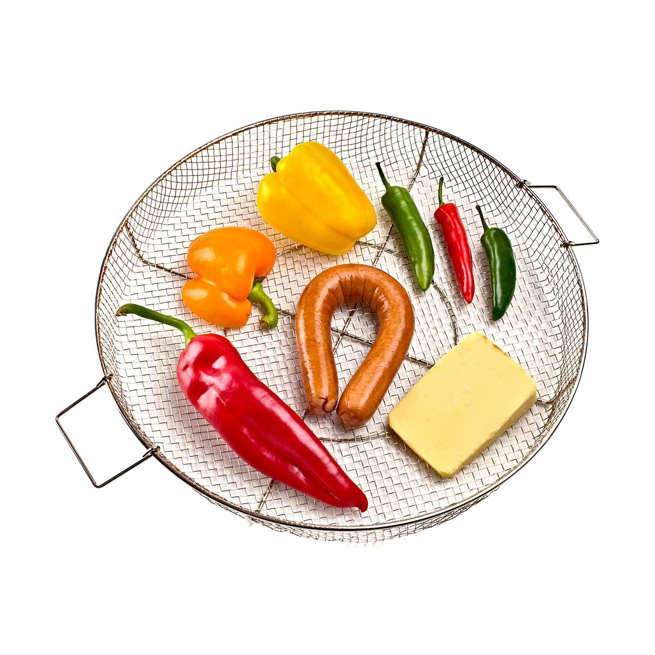 Grillzubehör ProQ Grill- und Räucherkorb Ø 40 cm, für BBQ Smoker & Holzkohlegrill