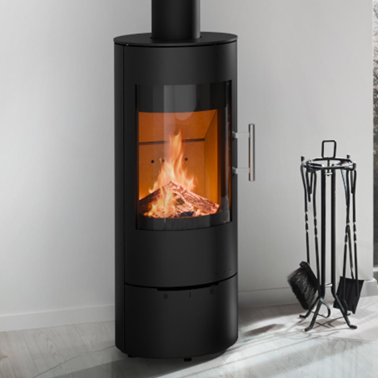 Königshütte Kaminofen Lyra 1/7 6kW - Ausführung: Stahl schwarz