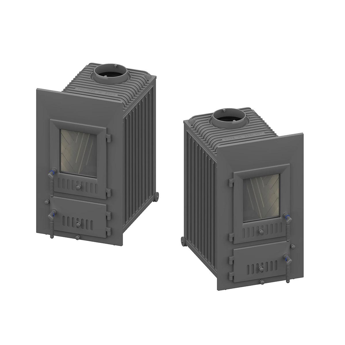 Heizeinsatz Schmid SD 11 E mit 11 kW - Türanschlag: links