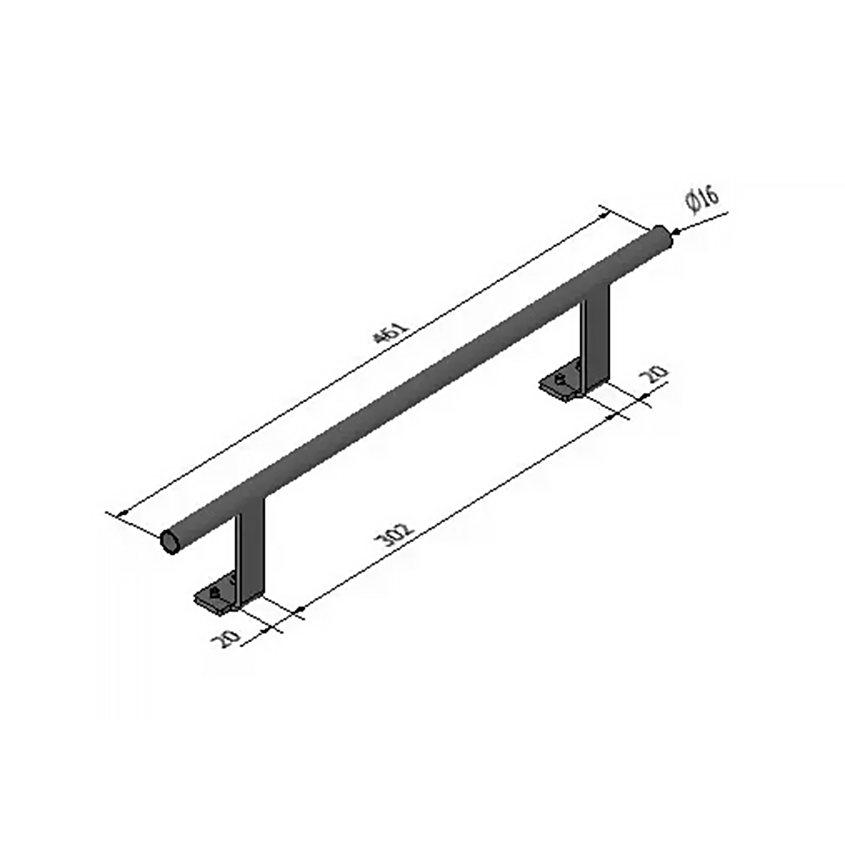Stangengriff schwarz (Art. 7061011)