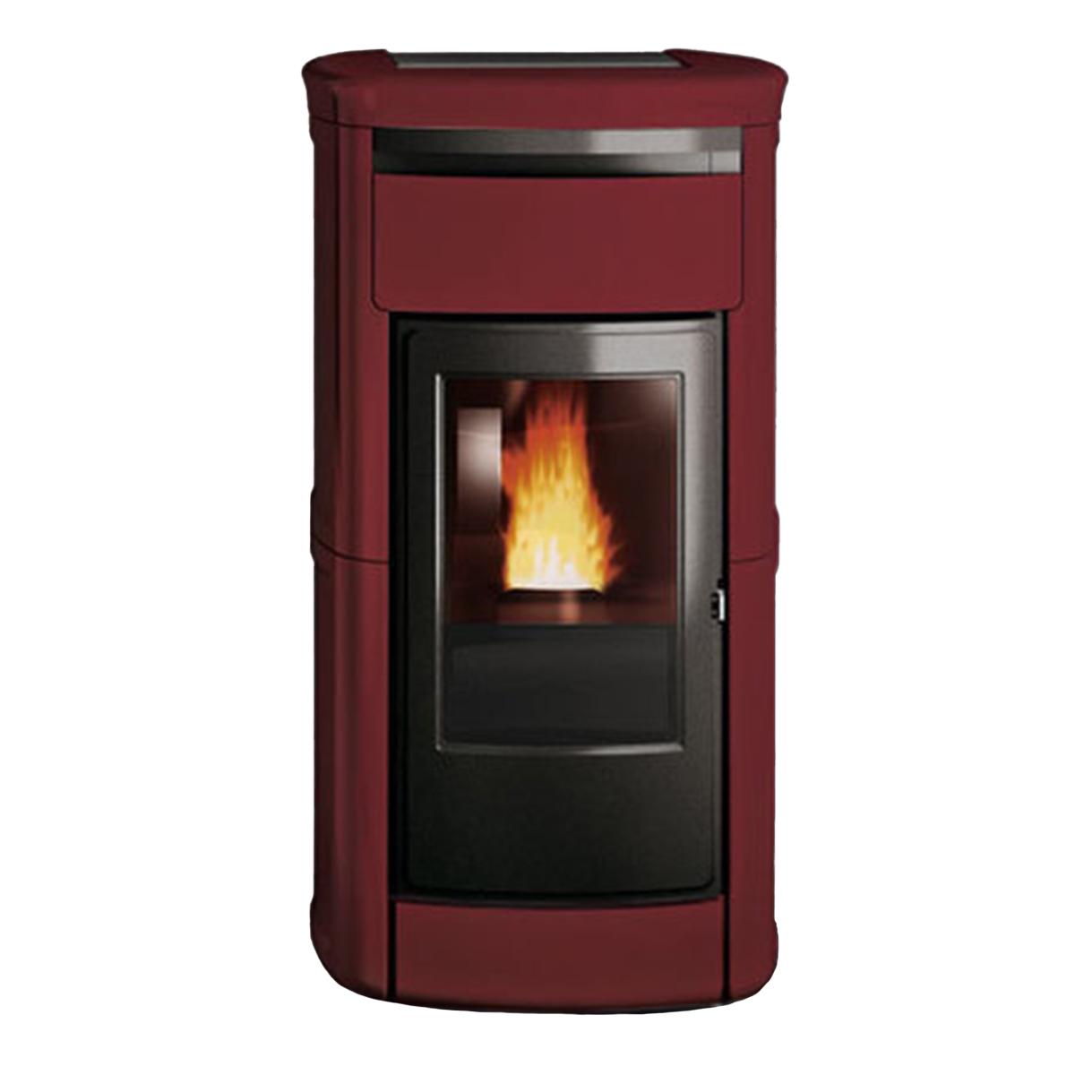 Pelletofen Edilkamin Kira2 Evo 12,6 kW - Ausführung: Keramik Bordeaux