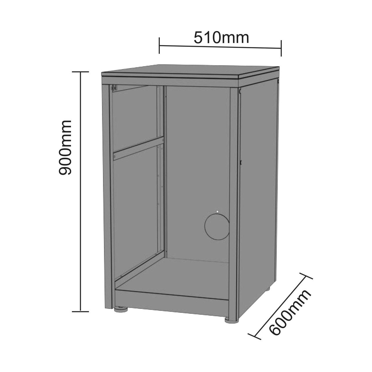 Outdoorküche Cozze Elements Kühlschrankmodul 52 cm für Außenküche inkl. Arbeitsplatte