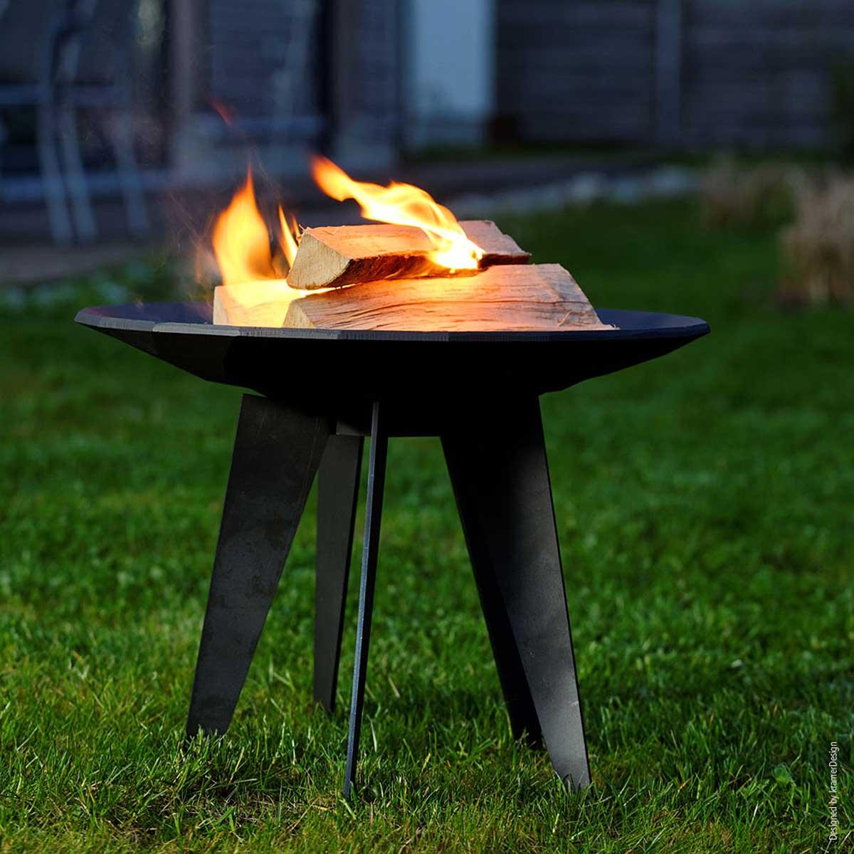 Sockel schwarz für Leda Gussfeuerschale