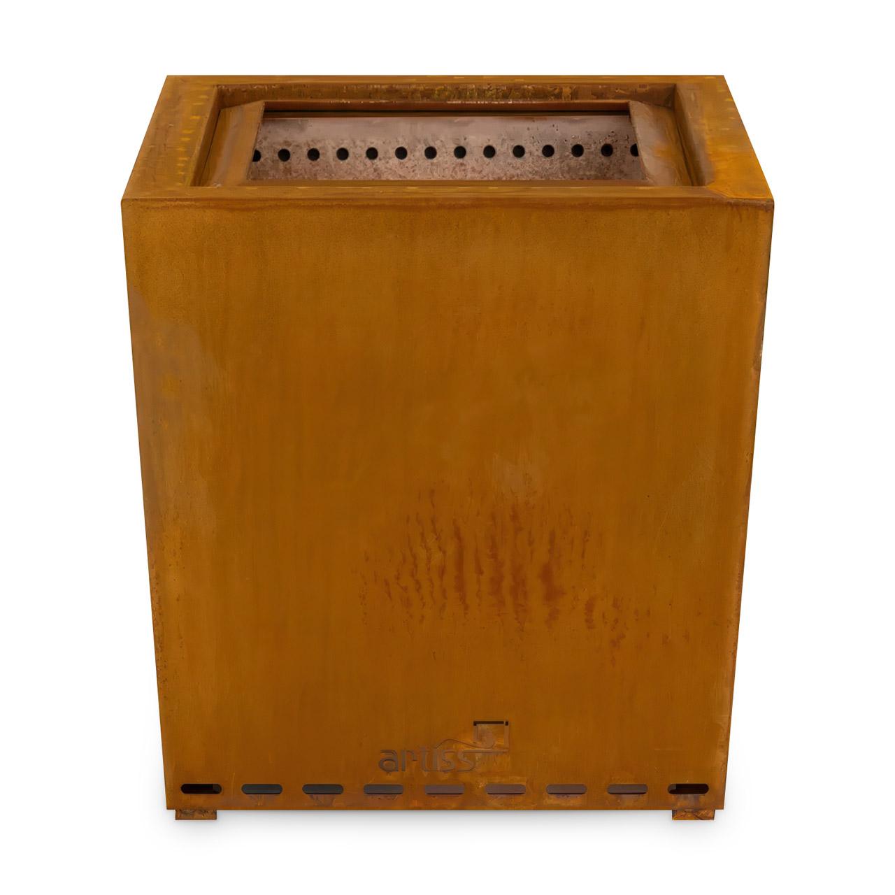 Terrassenofen Artiss Z1, rauchfreie Feuerschale für Holz & Pellets - Ausführung: Corten