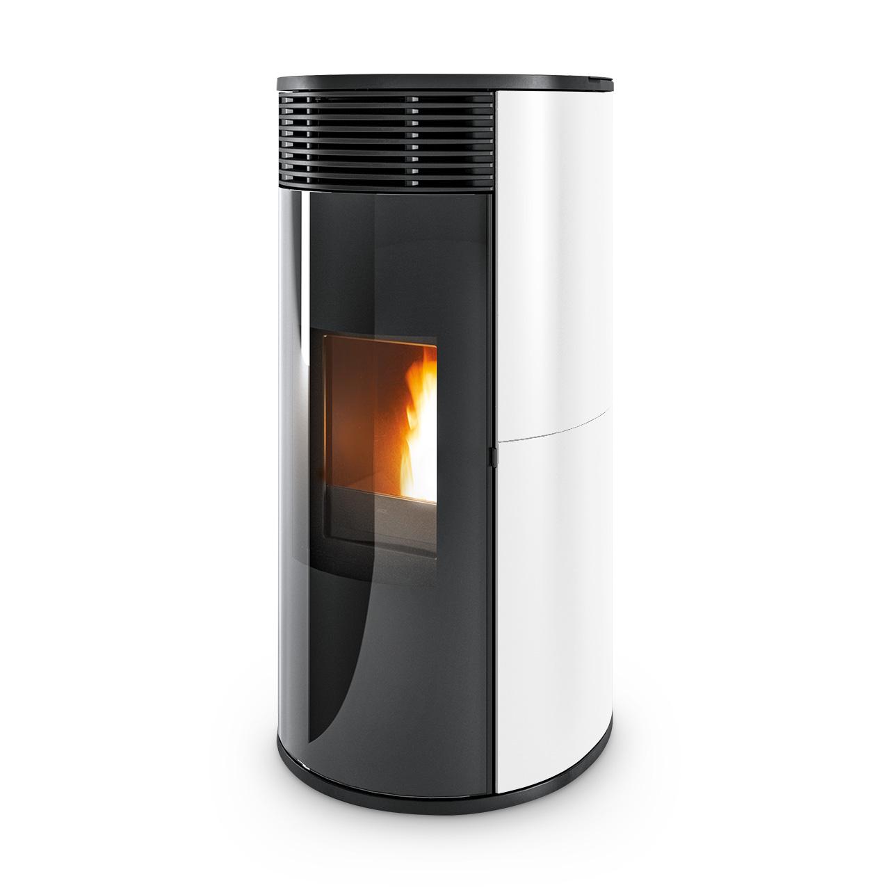 Pelletofen wasserführend MCZ PAD Hydro Matic 18 R 17,7 kW - Ausführung: 102 Plain White ceramic