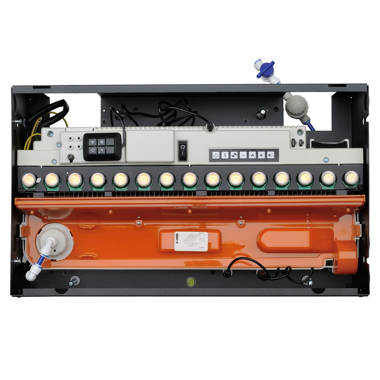 Dimplex Cassette 500 projects Multi Optimyst Elektrokamin - 4-seitige Flammensicht mit App-Steuerung und Wasseranschluss
