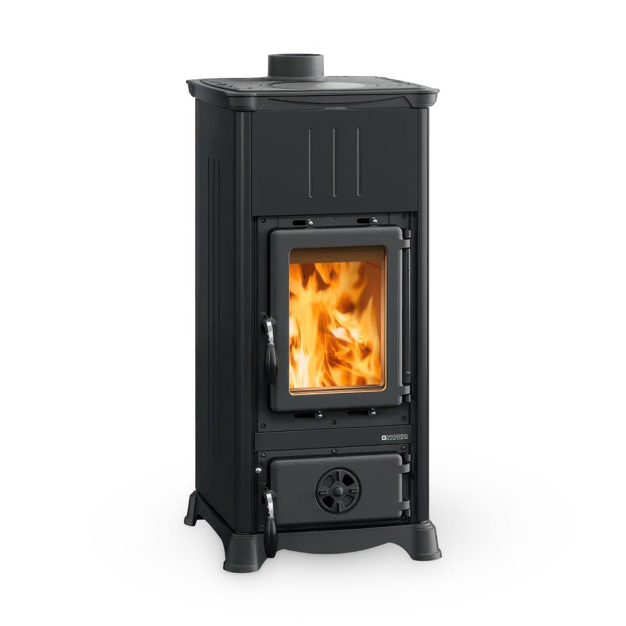 Kaminofen La Nordica Emiliana.165 6,5 kW - Ausführung: Stahl Anthrazit Schwarz