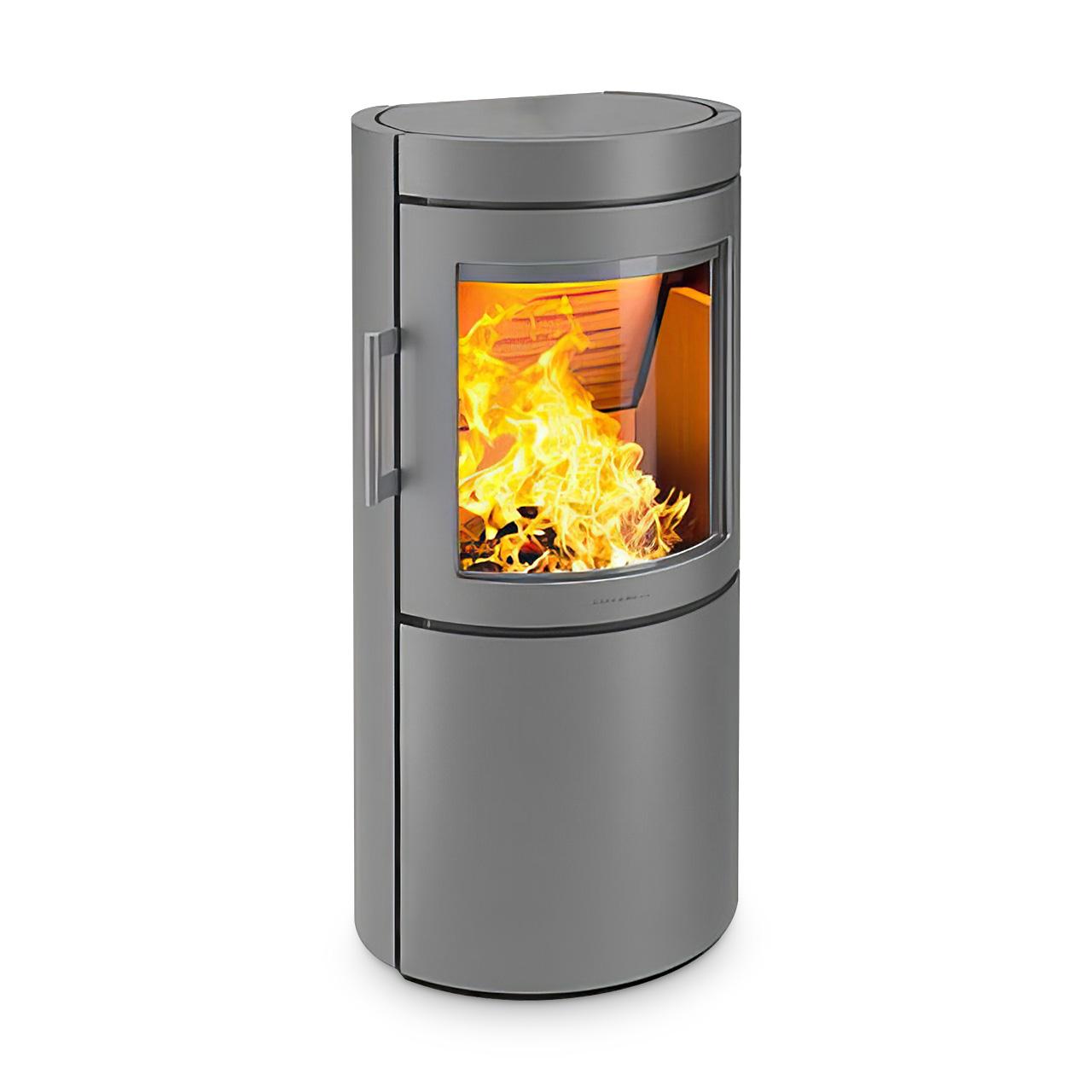 Kaminofen HWAM 3740 SmartControl 4,5 kW - Ausführung: HWAM 3740c, Abgang hinten, Grau, SmartControl
