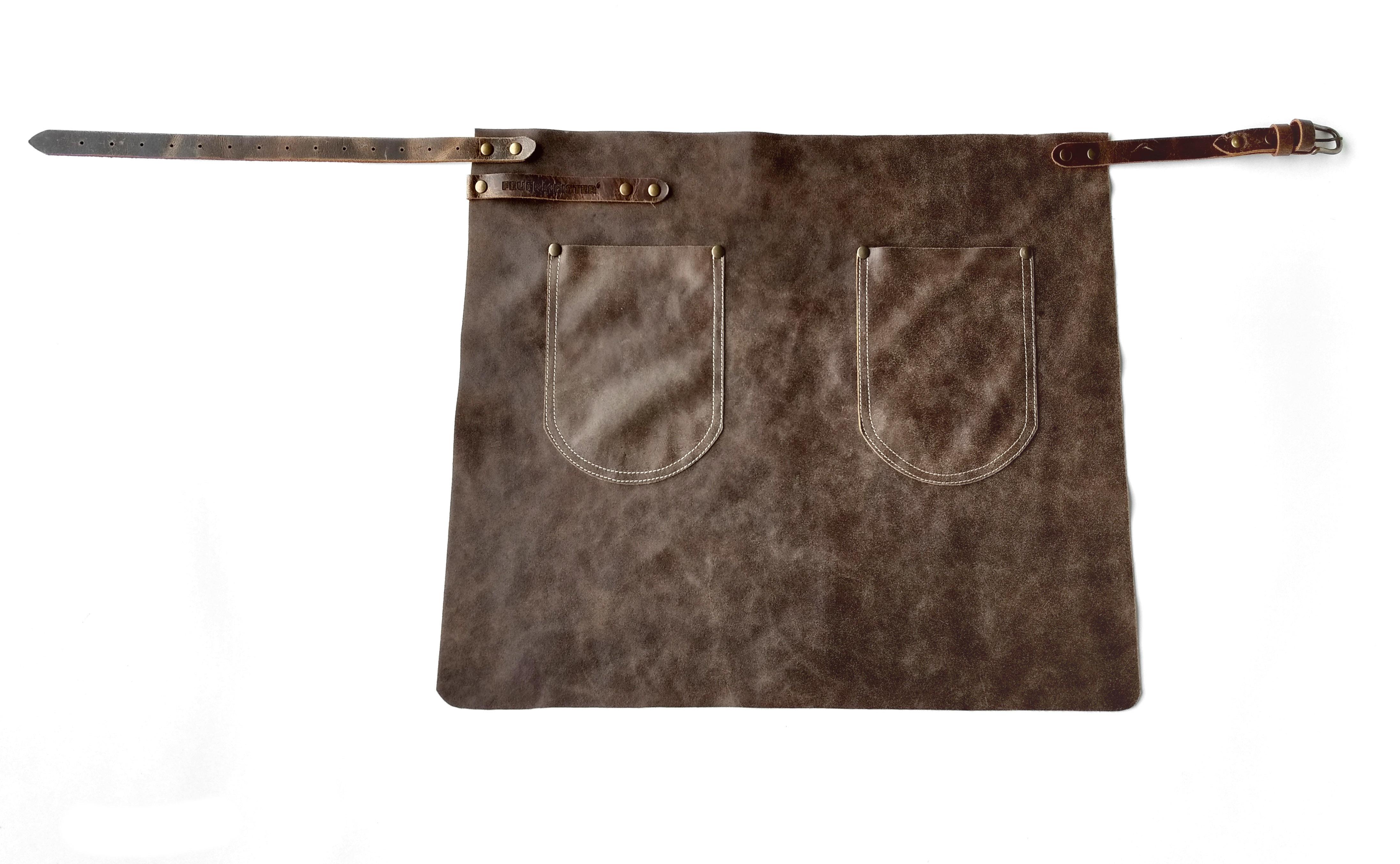 Feuermeister Leder Hüftschürze cognac - Ausführung: Gr. 1 (Länge:60cm Breite:55cm)