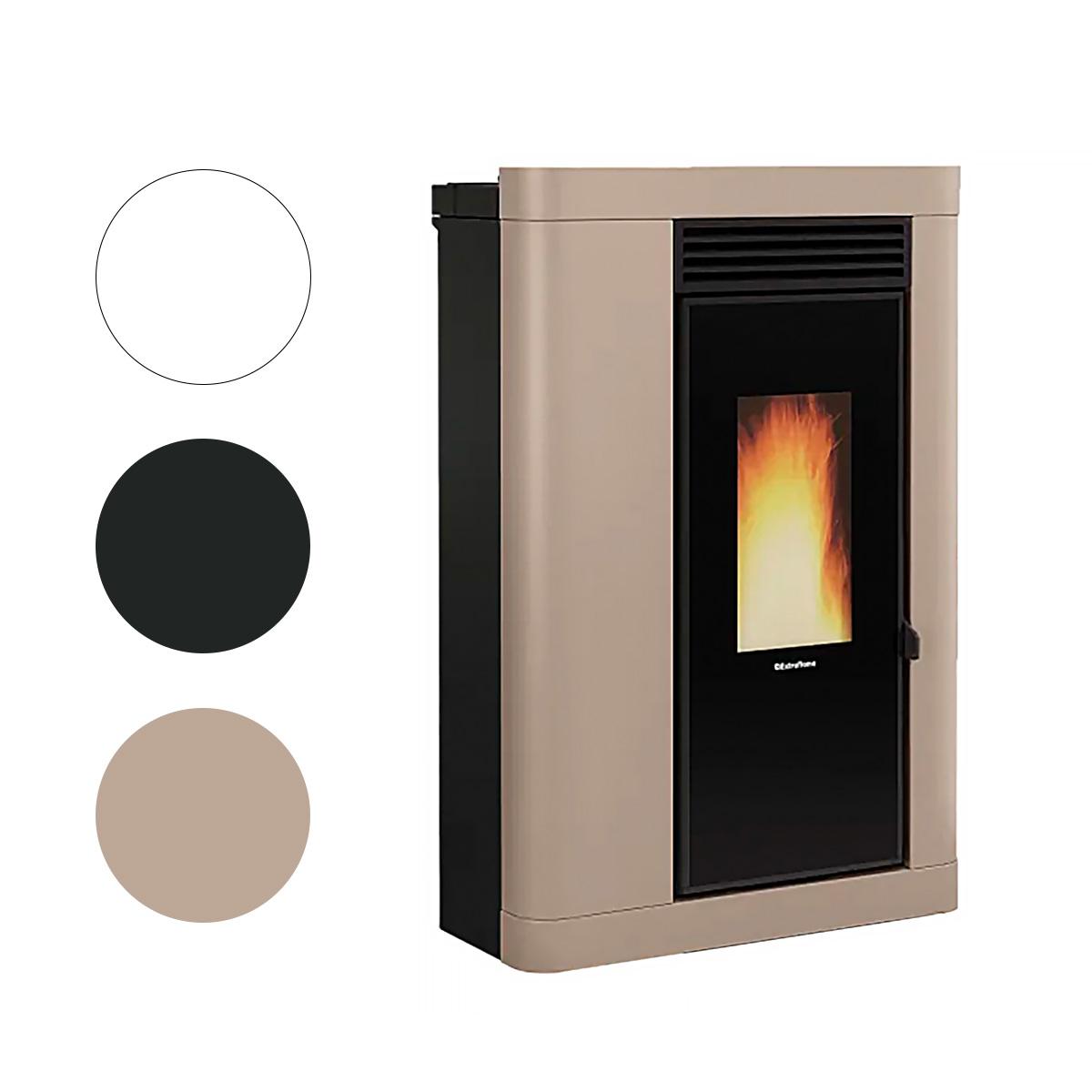 Pelletofen Extraflame Annabella AD Evo mit 9 kW - Verkleidung: taupe matt