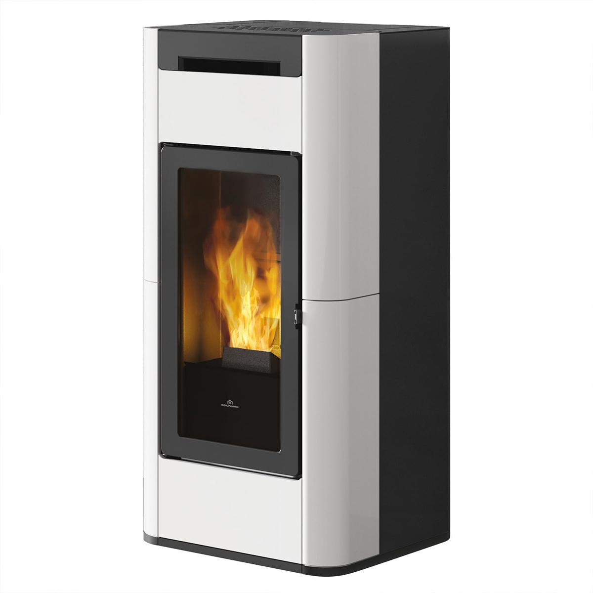 Pelletofen wasserführend Edilkamin Tera H 25 Evo 25,1 kW - Ausführung: Keramik Weiß