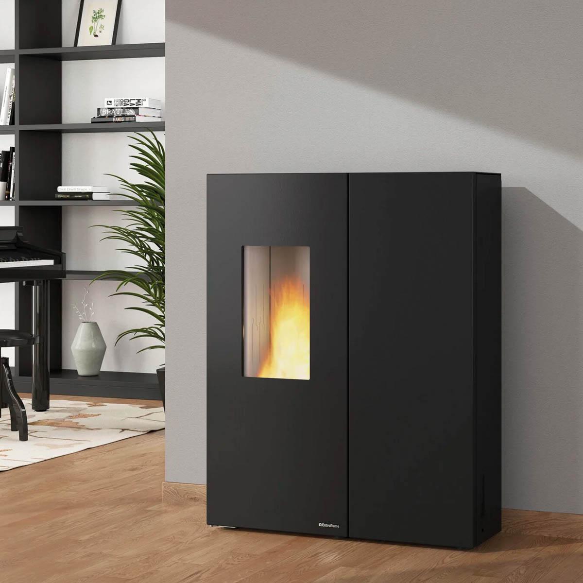 Pelletofen Extraflame Prestige Line Sharon Plus mit 10 kW - Verkleidung: Stahl