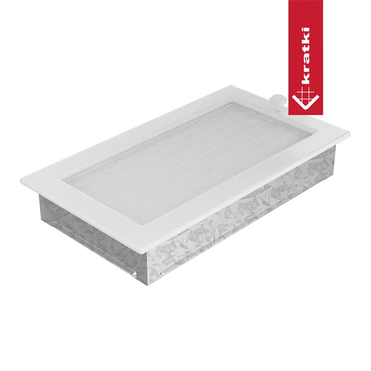 Kratki Warmluftgitter rechteckig - Größe: 17 x 30 cm - Farbe: Weiß