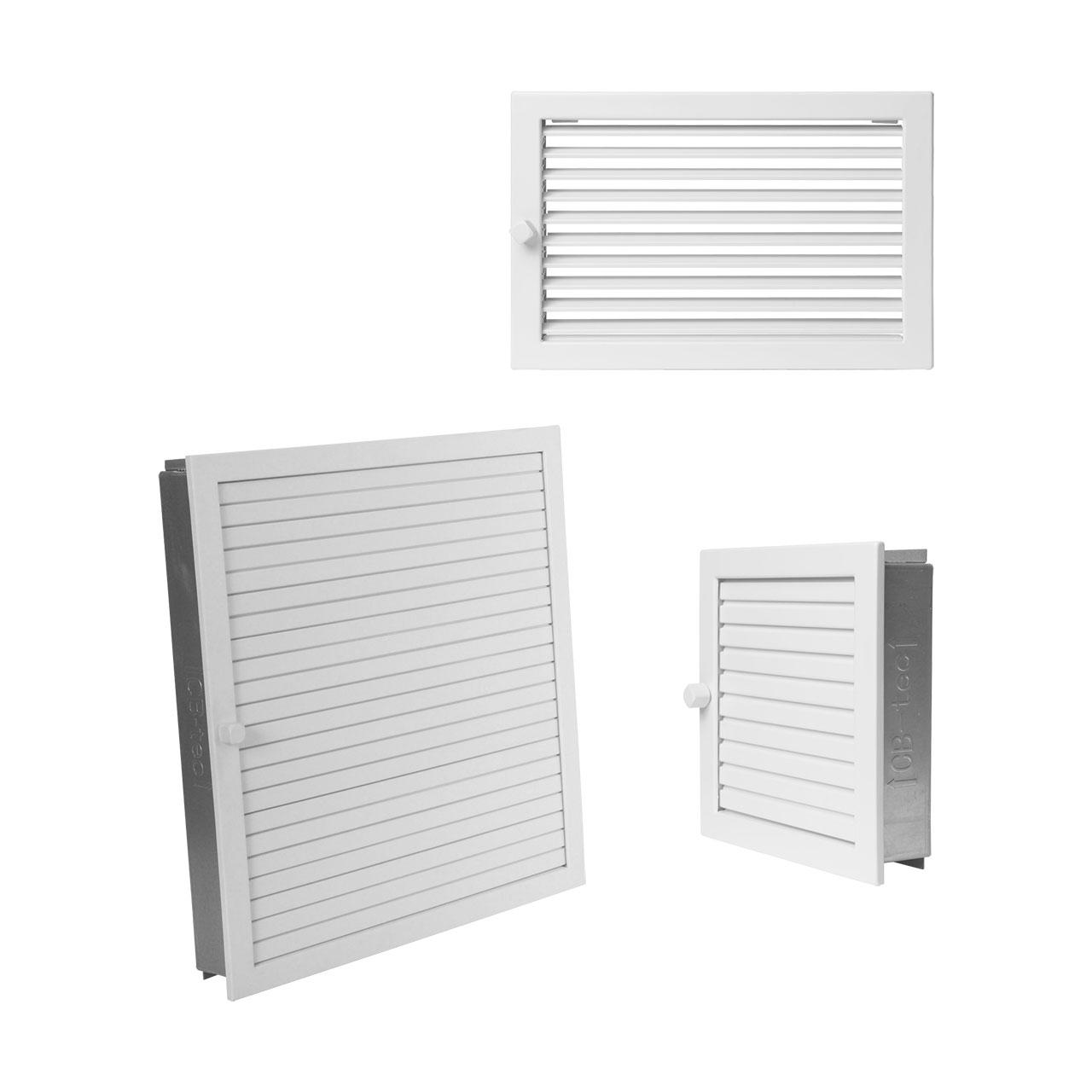 Lüftungsgitter CB-Tec Warmluftgitter Weiß - Ausführung: 20x15 cm