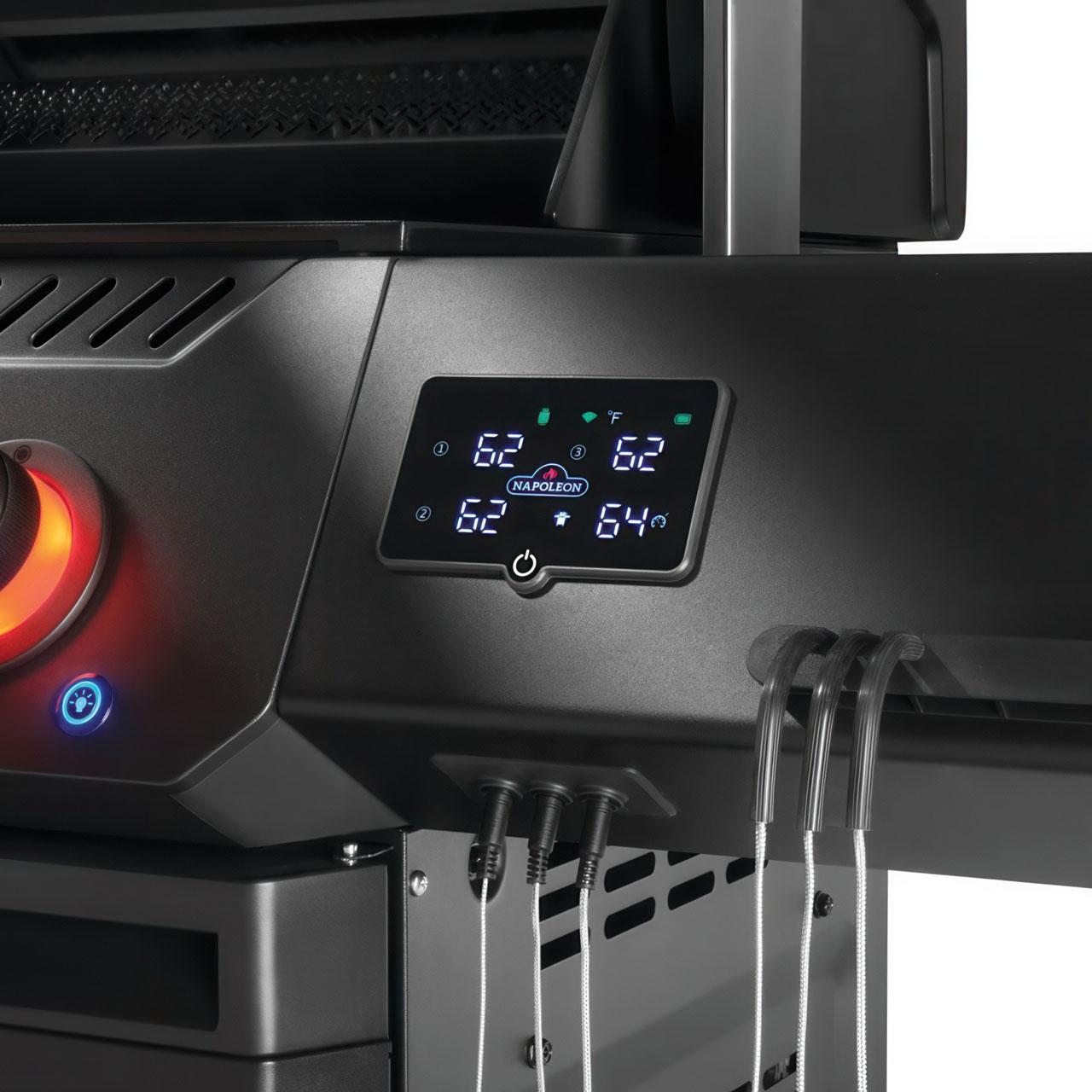 Gasgrill Napoleon Phantom Prestige 500 Connected Mattschwarz, SIZZLE ZONE und Heckbrenner (2026) Bundle inkl. 2 Unterschränke