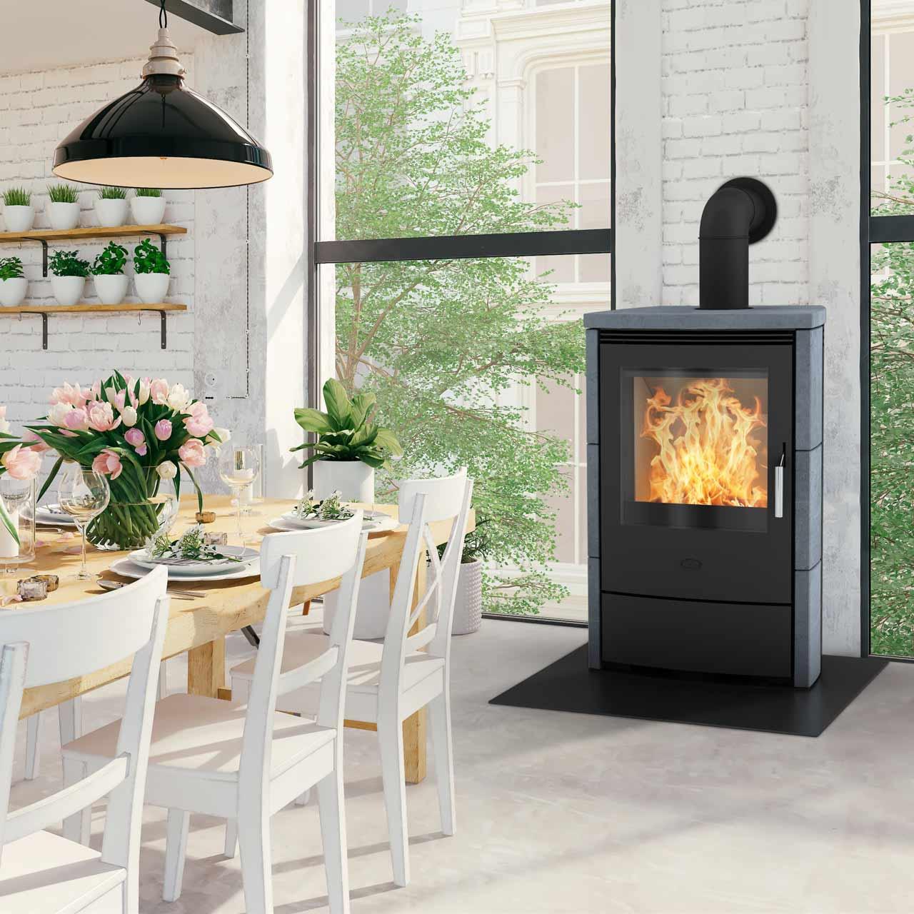 Kaminofen Fireplace Meltemi Speckstein 8 kW