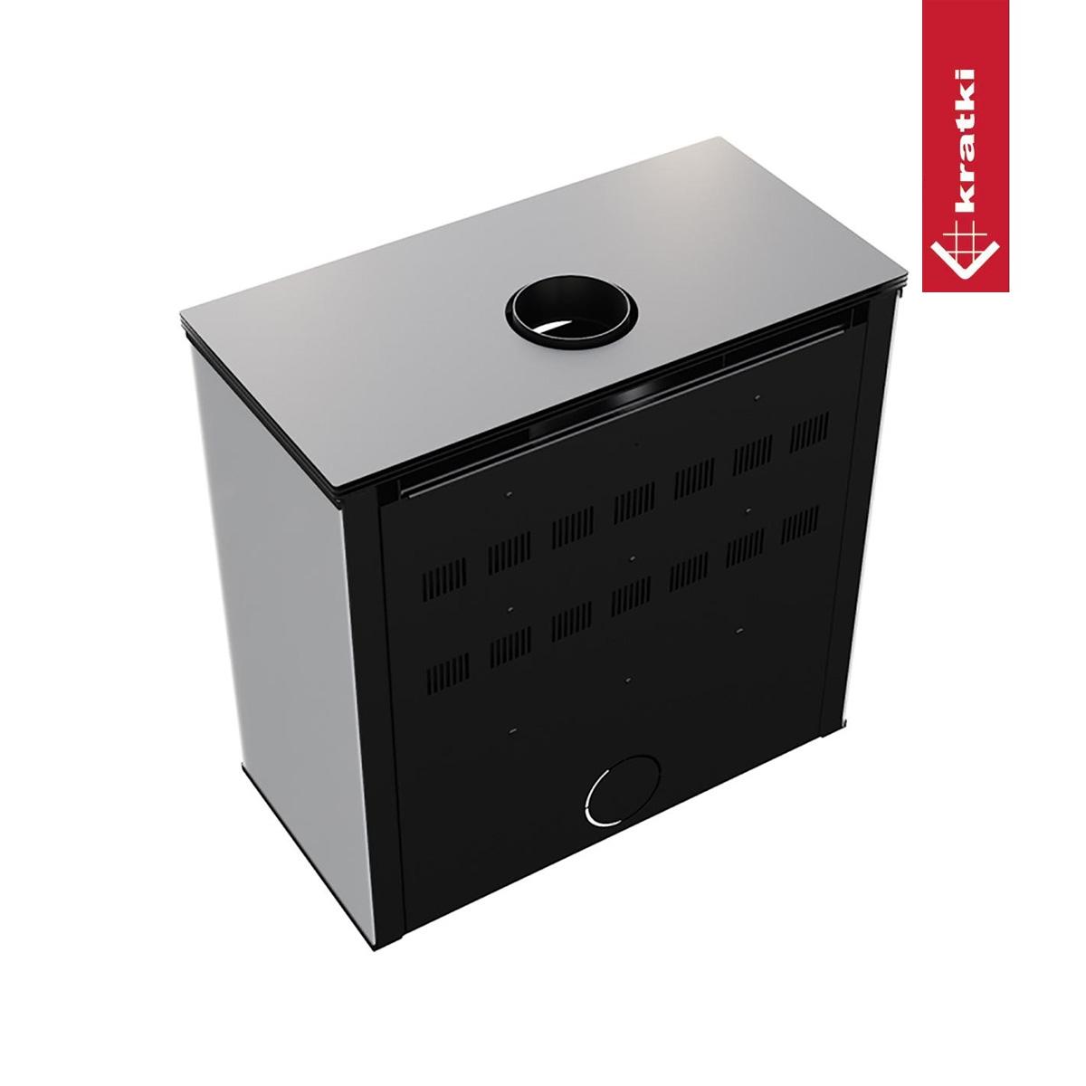 Kaminofen Kratki JUNO/12, 12 kW - Seitenverkleidung: weiß