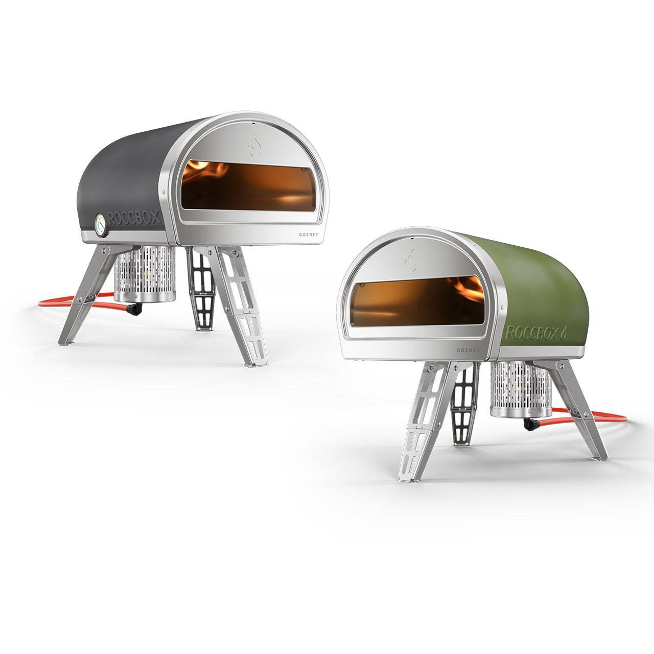 Tragbarer Pizzaofen Gozney Roccbox für Gas oder Holzfeuerung - Ausführung: Olivgrün