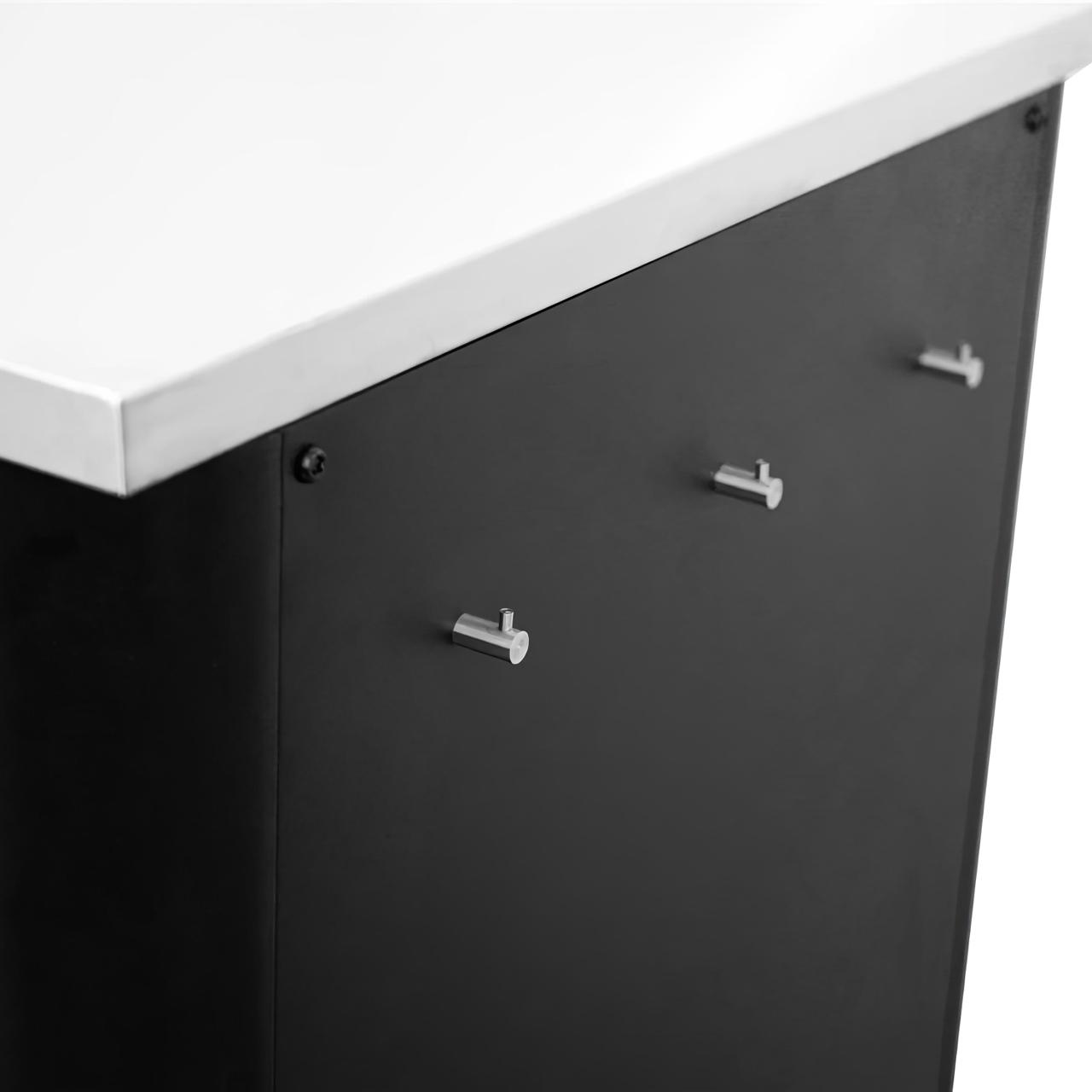 Cozze Outdoor Küche L-förmig mit Spüle und Schrankmodul 90 - 160 x 160 cm