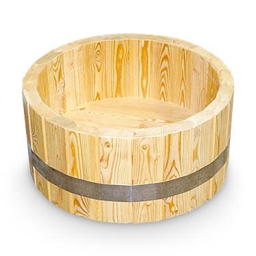 Fußbadewanne AA-Kaminwelt aus Holz DN 640 mm - Ausführung: Fichte