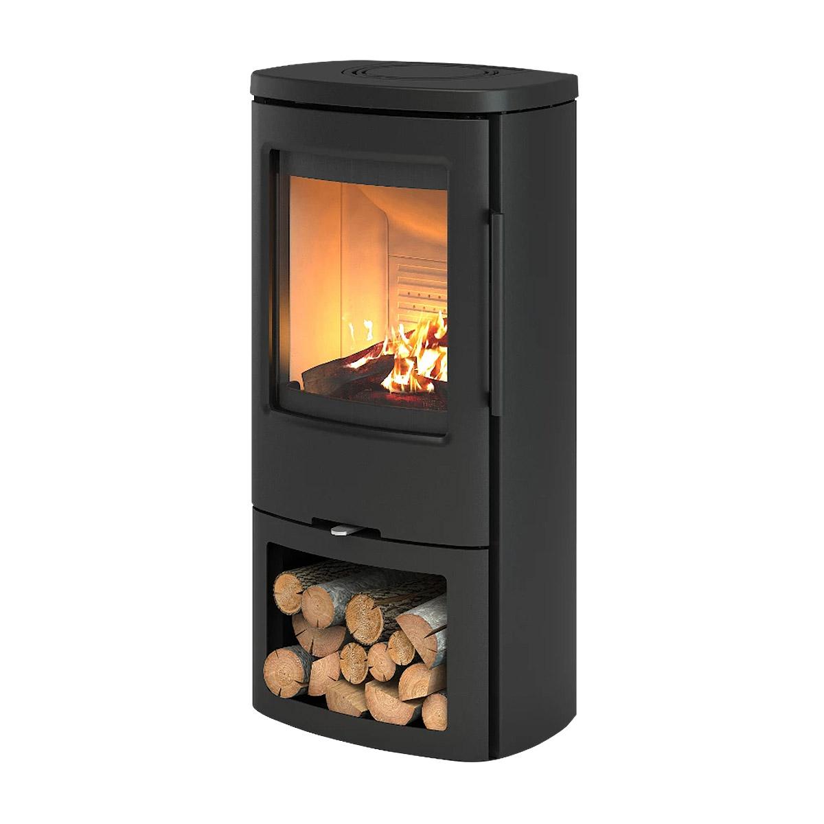 Kaminofen Termatech TT44 4,8 kW - Ausführung: T44, Stahl schwarz, OHNE Seitenglas